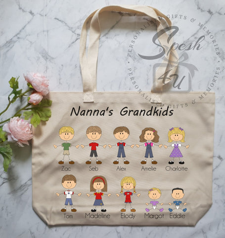 Nanna's Grandchildren Tote Bag - Spesh4U
