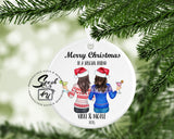 Christmas Friend ceramic ornament/Christmas Bauble