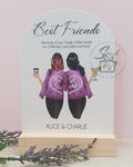 Personalised Australian Best Friend Acrylic Arch Plaque / Best Friend Gift