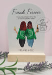 Personalised Australian Friends Forever Acrylic Arch Plaque / Best Friend Gift