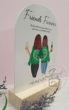 Personalised Australian Friends Forever Acrylic Arch Plaque / Best Friend Gift