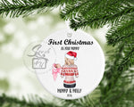 First Christmas ceramic ornament/Christmas Bauble