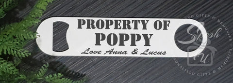 Property of Poppy Bottle Opener - Spesh4U