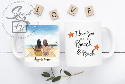 Beach Best Friend Personalised Mug - Spesh4U
